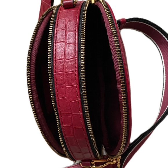Marc Jacobs Bags Marc Jacobs Red Rewind Croc Embossed Oval